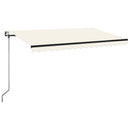 markise m. LED + vindsensor 450x350 cm automatisk creme