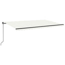 markise 500x350 cm manuel betjening cremefarvet