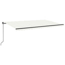 markise 500x350 cm manuel betjening cremefarvet