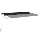 markise 500x350 cm automatisk betjening antracitgrå