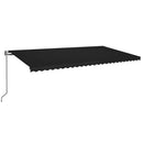 markise 600x300 cm automatisk betjening antracitgrå