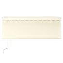 markise m. gardin+LED+vindsensor 3x2,5 m automatisk cremefarvet
