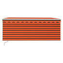 markise m. gardin 3,5x2,5 m manuel betjening orange og brun
