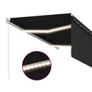 markise m. rullegardin 3,5x2,5 m automatisk betjening antracit