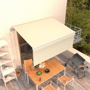 markise m. gardin 3,5x2,5 m automatisk betjening cremefarvet