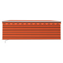 markise m. gardin 4x3 m manuel betjening orange og brun