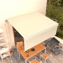 markise m. gardin 4x3 m automatisk betjening cremefarvet