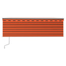 markise m. gardin+LED+vindsensor 4x3 m automatisk orange/brun