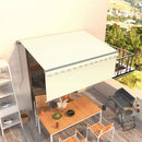 foldemarkise m. rullegardin 3x2,5 m manuel cremefarvet