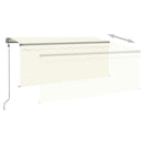 markise m. gardin 3x2,5 m automatisk betjening cremefarvet