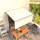 markise m. gardin 3x2,5 m automatisk betjening cremefarvet