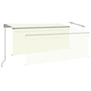 foldemarkise m. rullegardin 3,5x2,5 m manuel cremefarvet