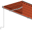markise m. gardin 3,5x2,5 m automatisk betjening orange og brun