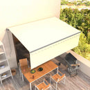 markise m. gardin 4x3 m manuel betjening cremefarvet
