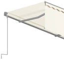 markise m. gardin 4x3 m automatisk betjening cremefarvet