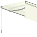 markise m. rullegardin 6x3 m manuel betjening cremefarvet