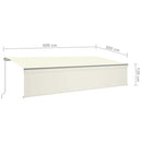 markise m. rullegardin 6x3 m manuel betjening cremefarvet