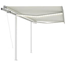 markise m. LED-lys + vindsensor 3x2,5 m automatisk cremefarvet