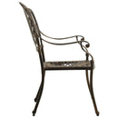 bistrosæt 3 dele støbt aluminium bronzefarvet