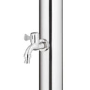 havebruser med brun bund 220 cm rustfrit stål