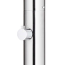 havebruser med brun bund 220 cm rustfrit stål