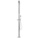 havebruser med grå bund 225 cm rustfrit stål