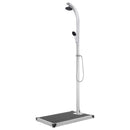 havebruser med grå bund 220 cm aluminium