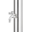 havebruser med brun bund 220 cm rustfrit stål