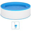 splasher pool med hængende skimmer og pumpe 350x90 cm hvid