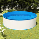 splasher pool med hængende skimmer og pumpe 350x90 cm hvid