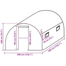 overtræk til drivhus (9 m²) 3x3x2 m transparent