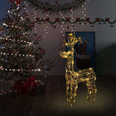 juledekoration rensdyr 90 LED-lys 60x16x100 cm akryl