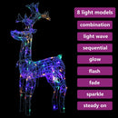 juledekoration rensdyr 90 LED-lys 60x16x100 cm akryl