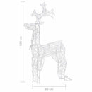 juledekoration rensdyr 90 LED-lys 60x16x100 cm akryl