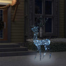 juledekoration rensdyr 140 LED'er 128 cm akryl kold hvid