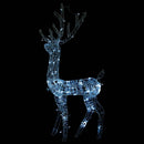 juledekoration rensdyr 140 LED'er 128 cm akryl kold hvid