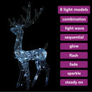 juledekoration rensdyr 140 LED'er 128 cm akryl kold hvid