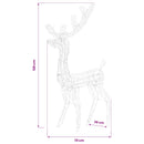 juledekoration rensdyr 140 LED'er 128 cm akryl blå