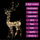 juledekoration rensdyr 140 LED'er 128 cm akryl flerfarvet