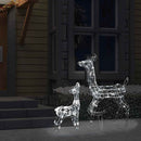 juledekoration rensdyrfamilie 160 LED'er akryl kold hvid