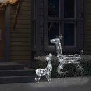 juledekoration rensdyrfamilie 160 LED'er akryl kold hvid