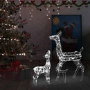 juledekoration rensdyrfamilie 160 LED'er akryl kold hvid
