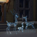 juledekoration rensdyrfamilie 300 LED'er akryl kold hvid