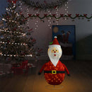 dekorativ julemandsfigur m. LED-lys 90 cm luksuriøst stof