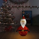 dekorativ julemandsfigur m. LED-lys 90 cm luksuriøst stof