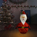 dekorativ julemandsfigur m. LED-lys 120 cm luksuriøst stof
