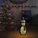dekorativ julepingvin m. LED-lys 60 cm luksuriøst stof