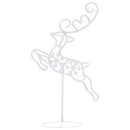 flyvende rensdyr m. kane 260x21x87 cm akryl varm hvid