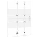 foldbar bruseafskærmning 100x140 cm sikkerhedsglas hvid