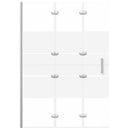 foldbar bruseafskærmning 100x140 cm sikkerhedsglas hvid